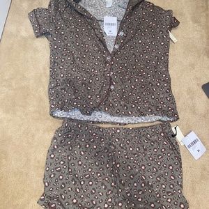 Forever 21 Cheetah Pajama Set